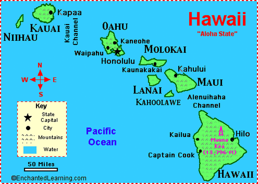 Map Of Hawaii - Travel Through Hawaii